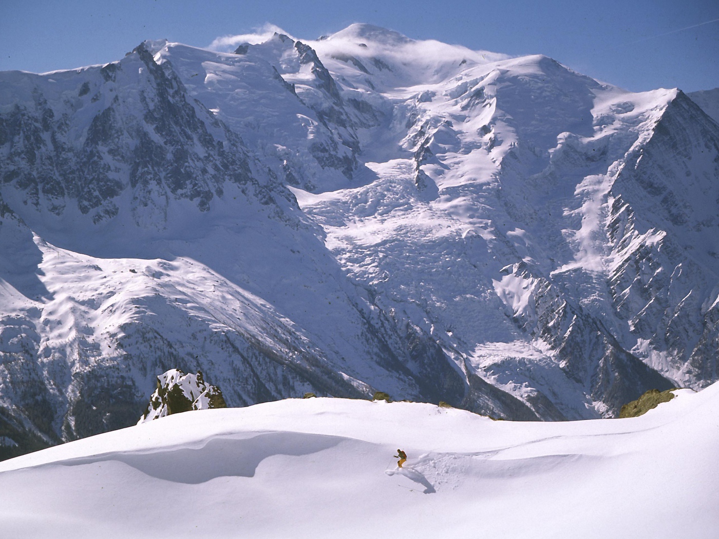 Катание на лыжах на курорте Шамони, Франция