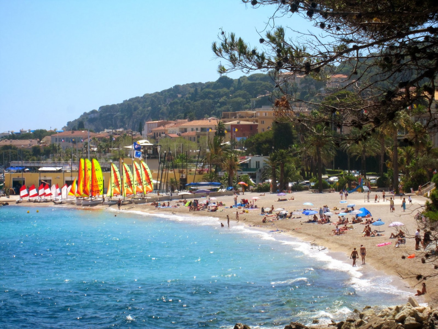 Пляж на курорте Сен-Жан-Кап-Ферра, Франция