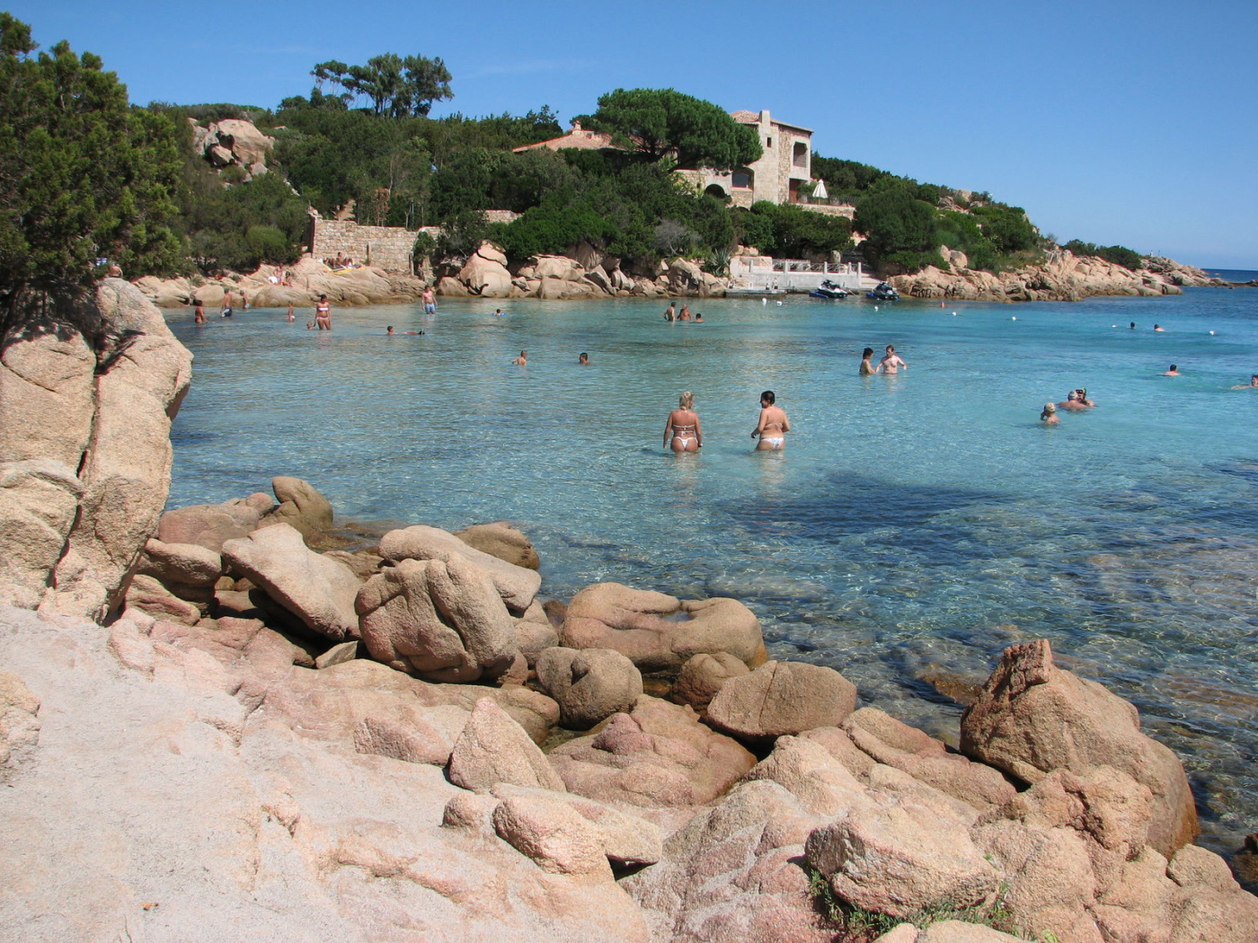 Relax on the beach on the Costa Smeralda, Italy