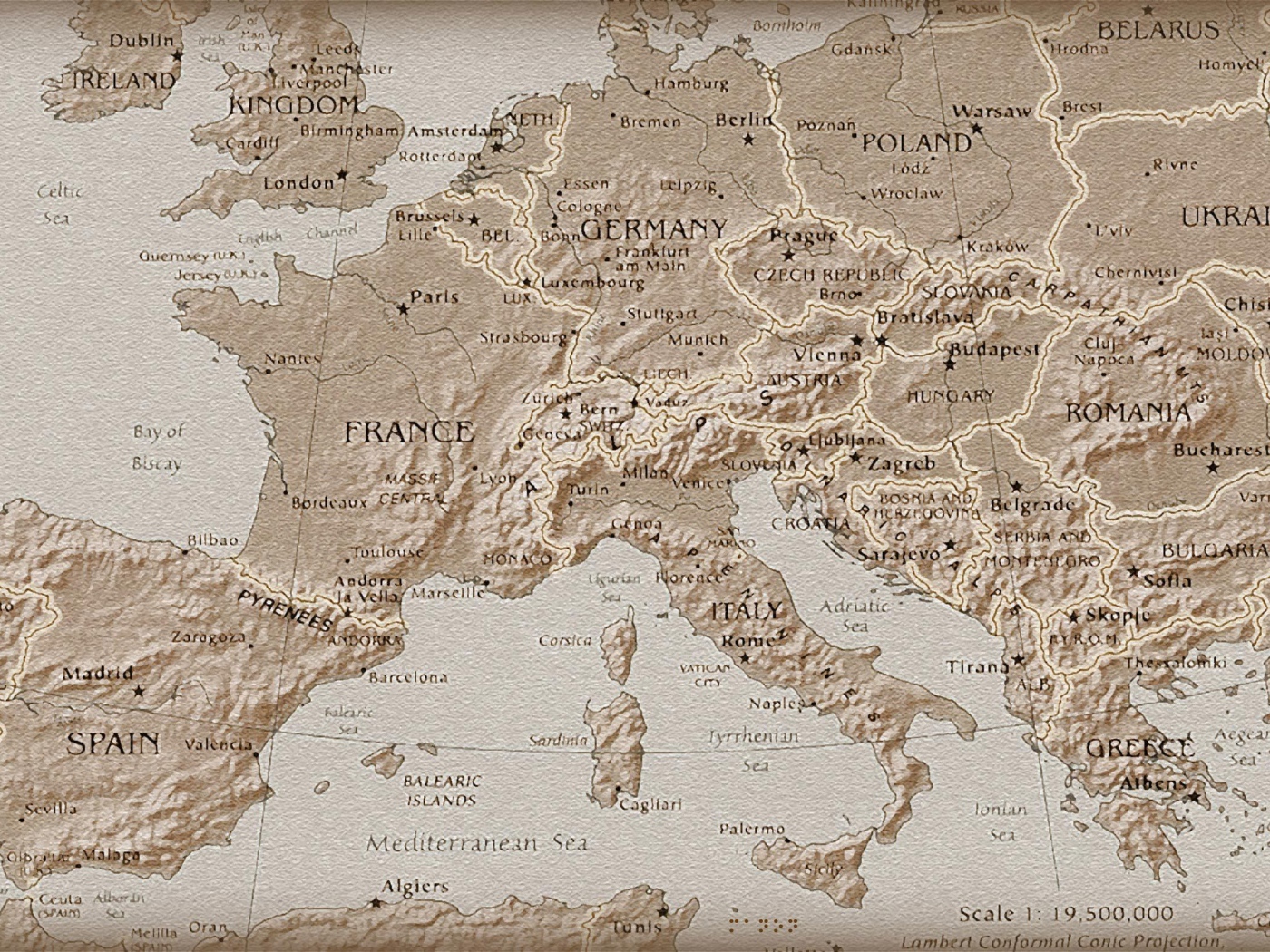 Снимок карты Мира