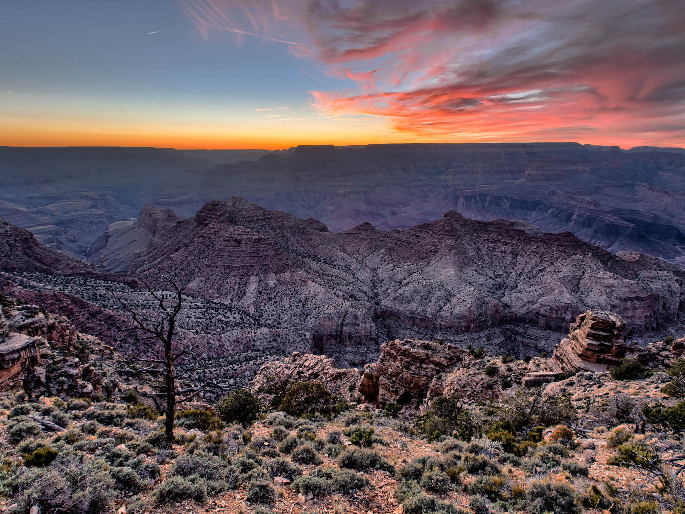 Сумерки в Гранд-Каньоне, США