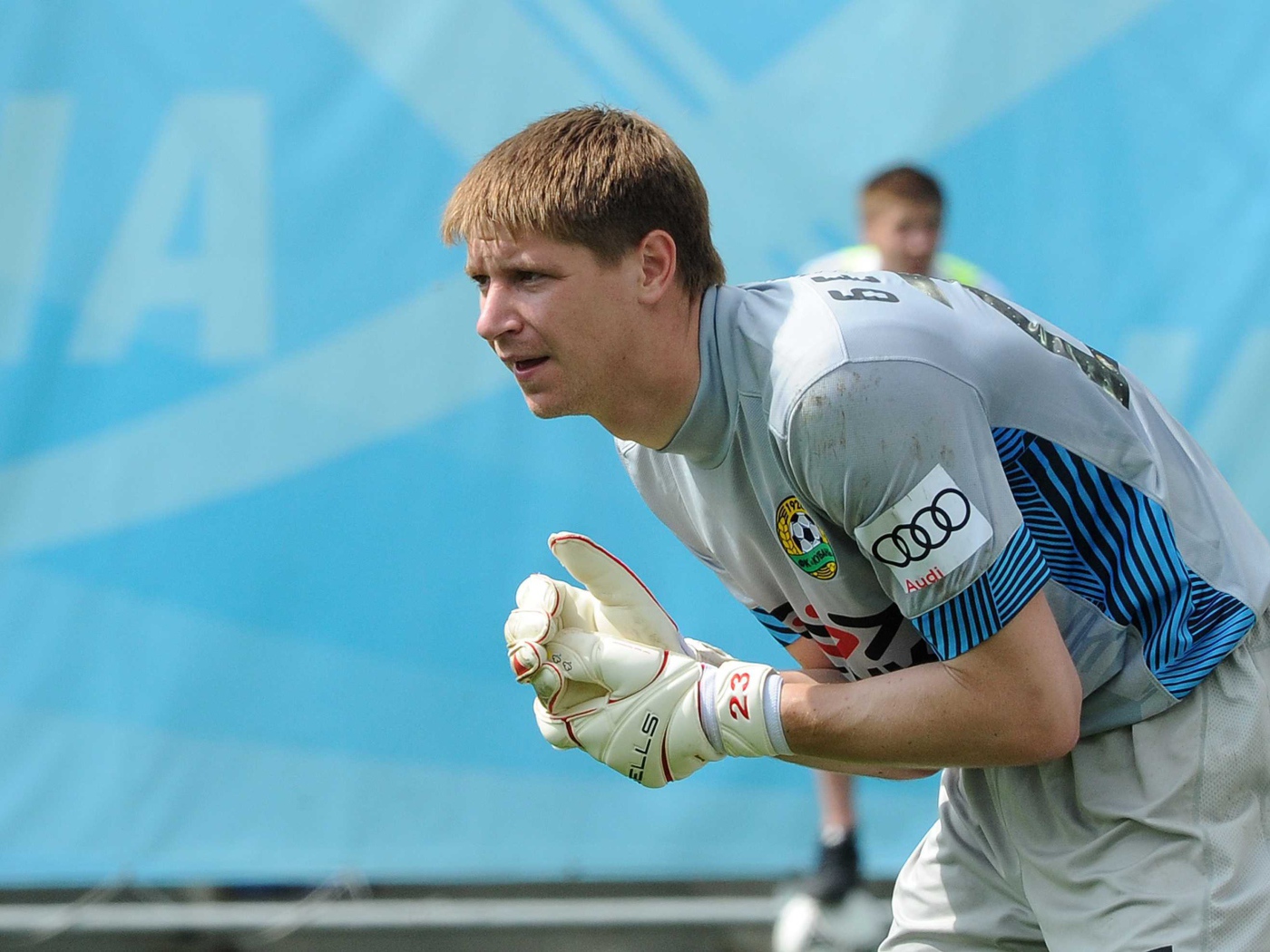 Александр Беленов вратарь Кубани за работой