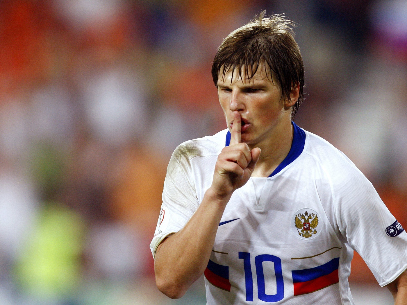 Andrei Arshavin Russian national team player on the field