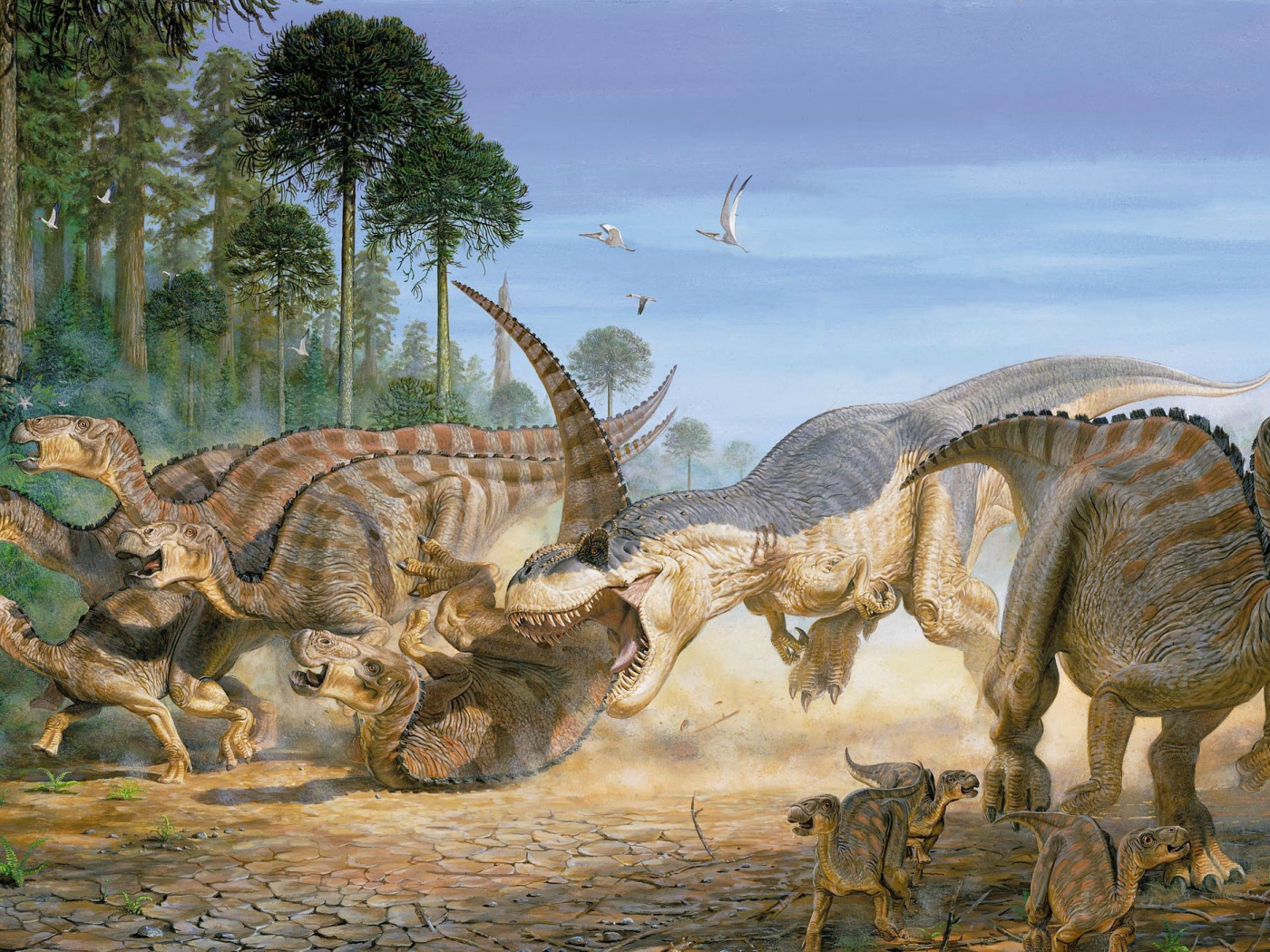 Нападение злого динозавра