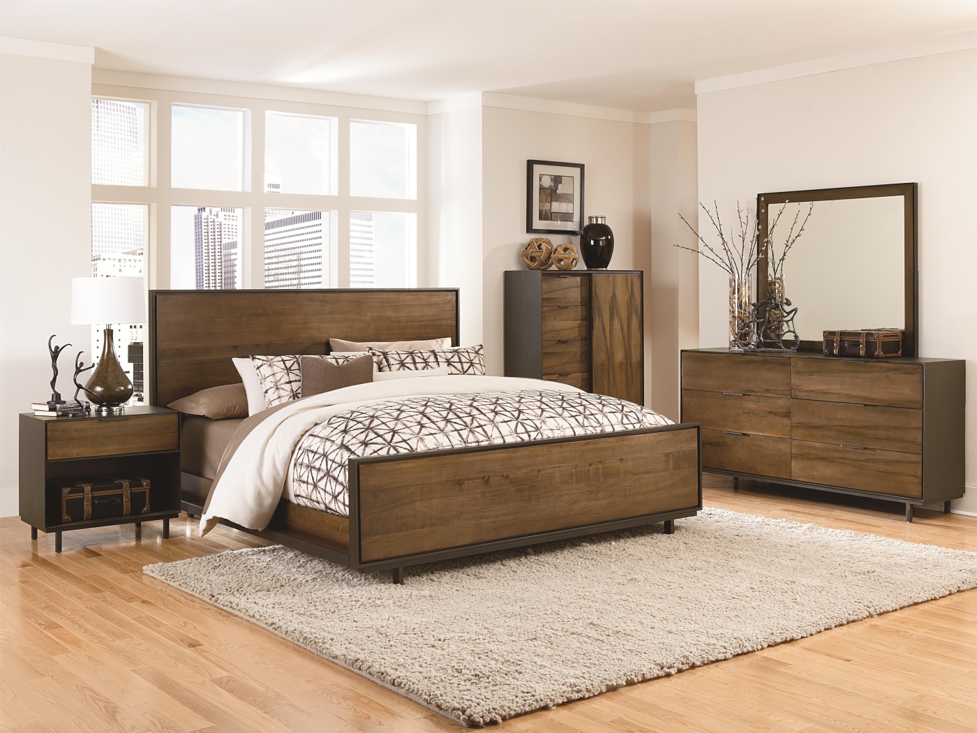 Спальня из натурального дерева