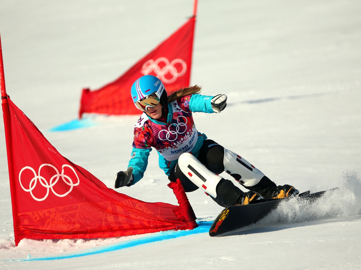 Немецкая сноубордистка Анке Карстенс на олимпиаде в Сочи