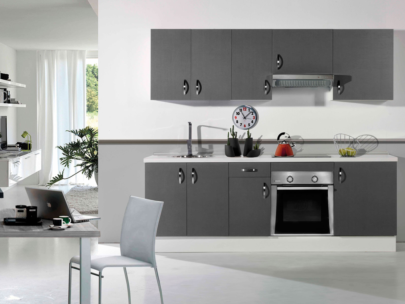 Gray color in the kitchen
