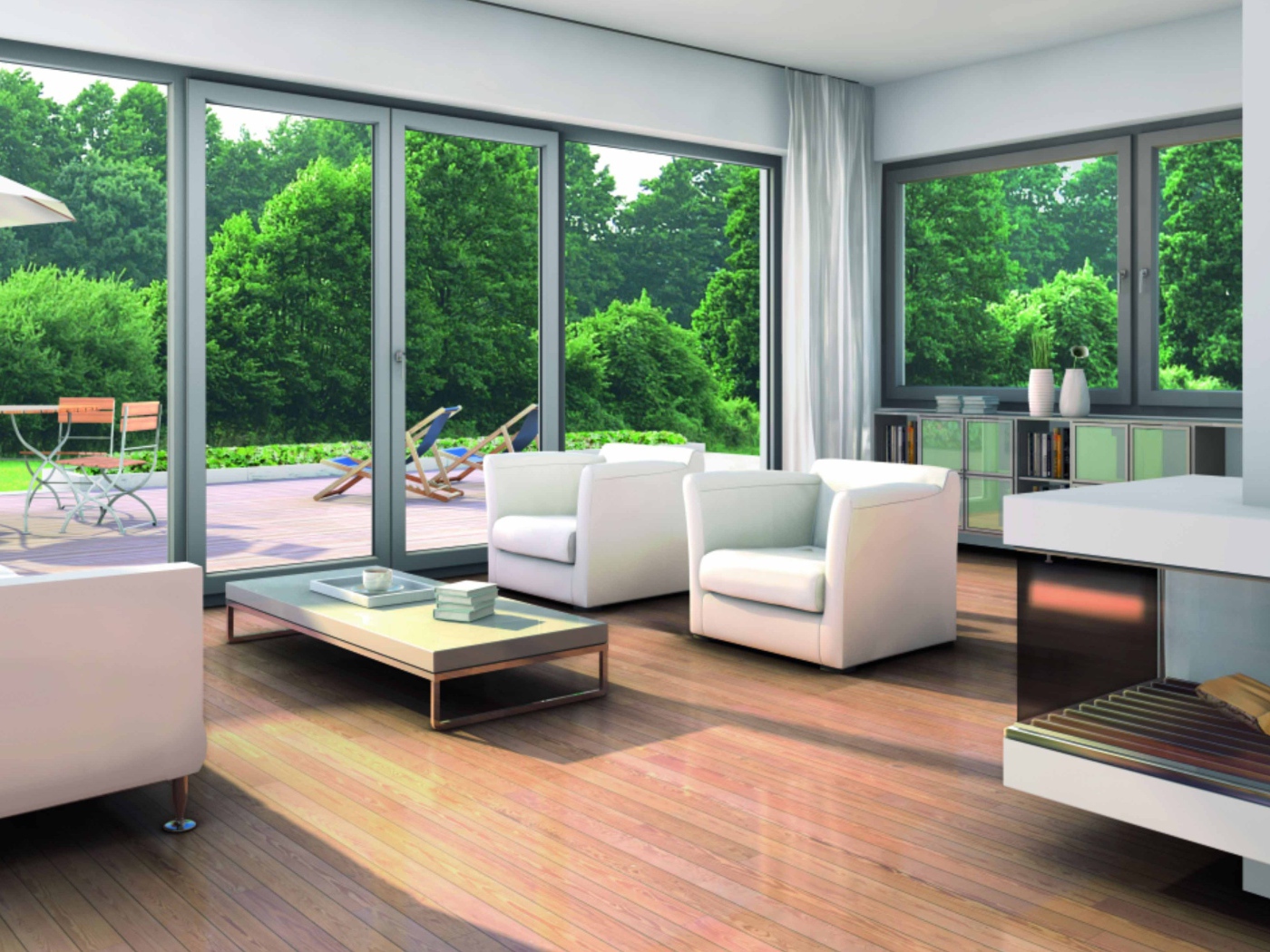 Гостиная в доме на природе