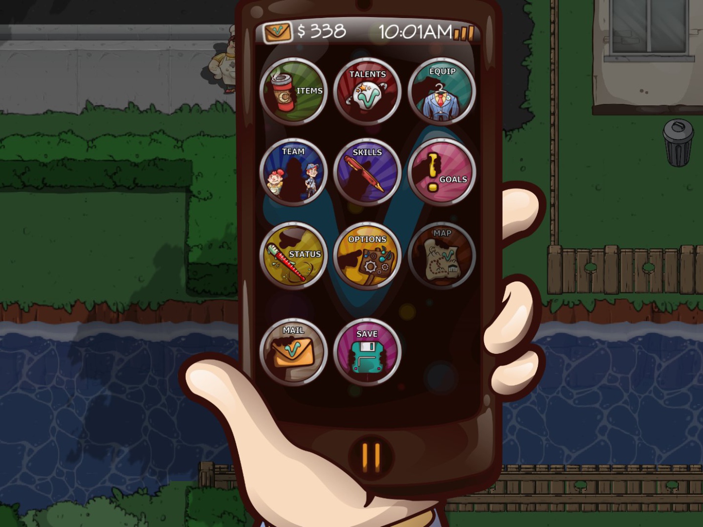 Меню в новой игре Citizens of Earth