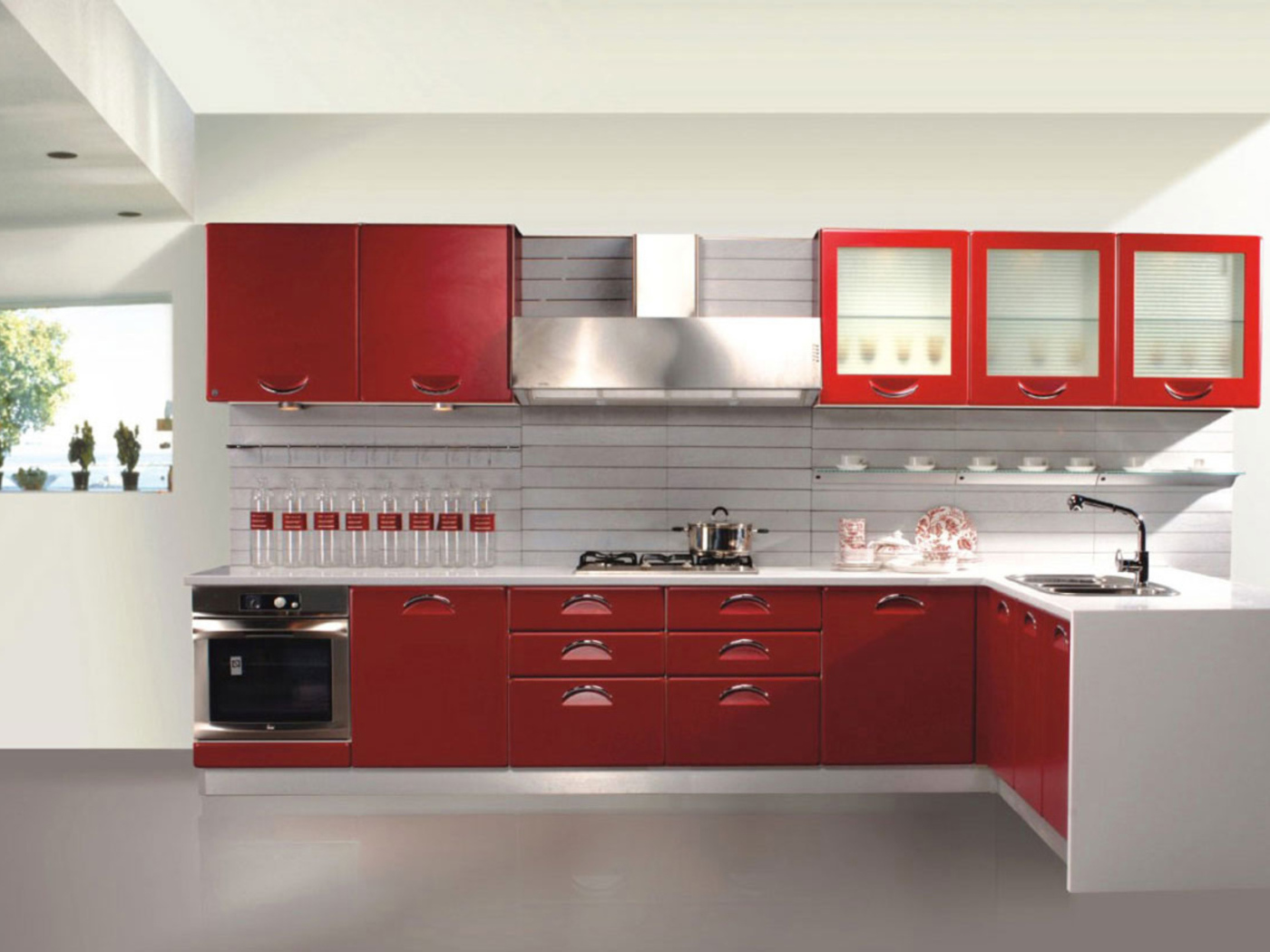 Современная светлая кухня