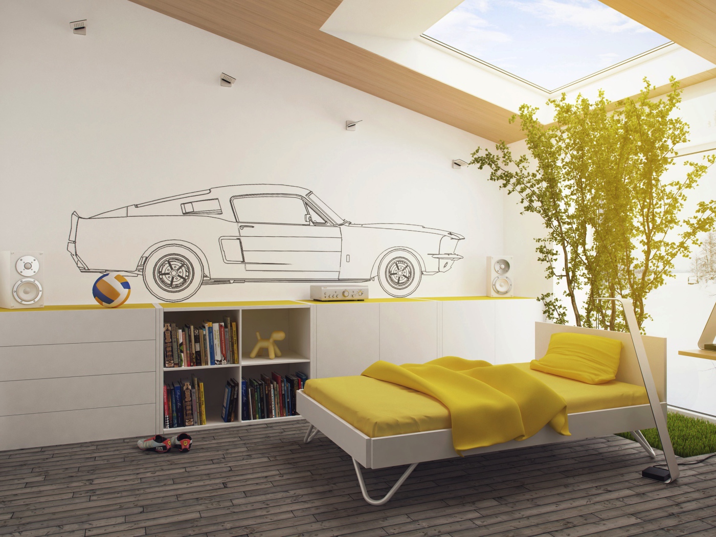 Окно в потолке детской