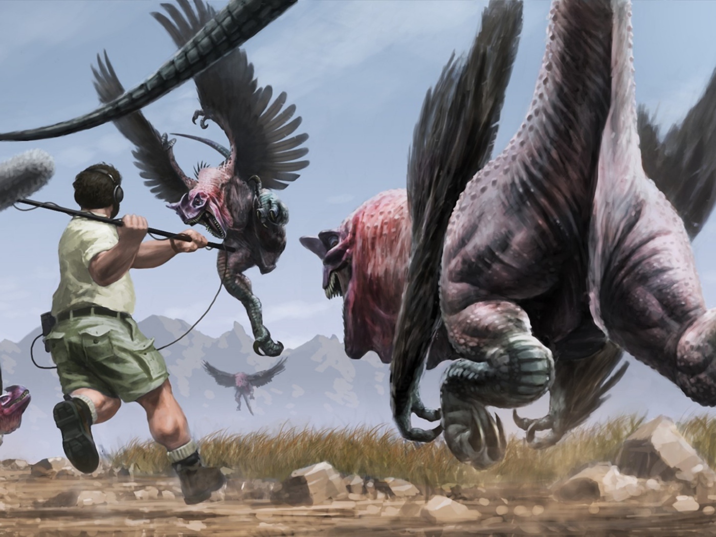 Звукооператор охотится за динозаврами