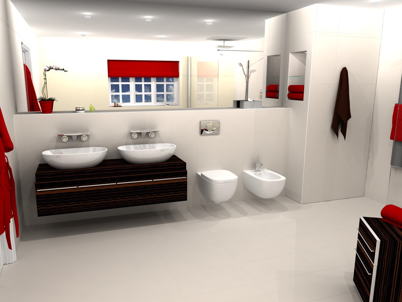 Совмещенная с туалетом ванная комната