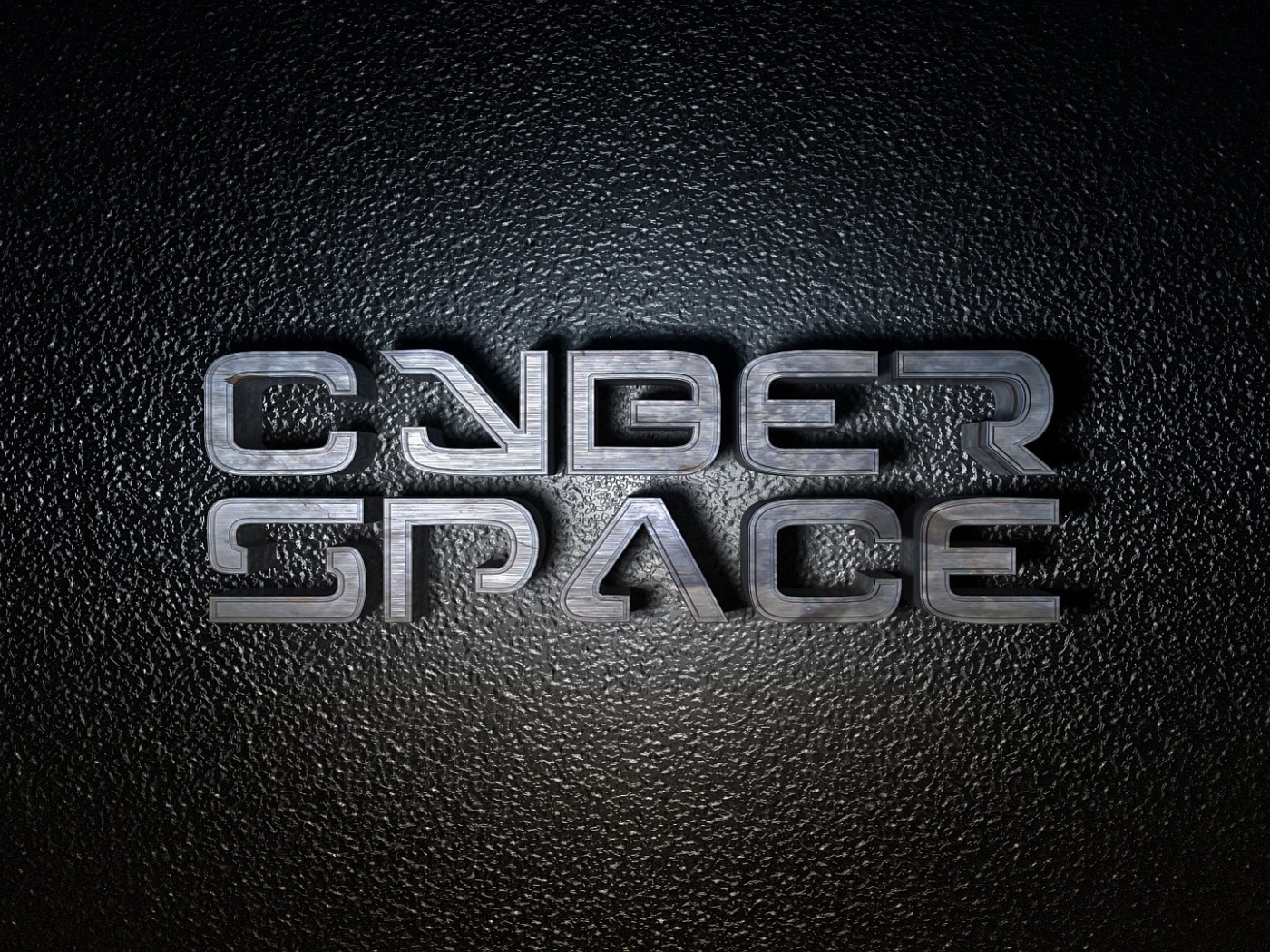 3Д надпись Кибер космос