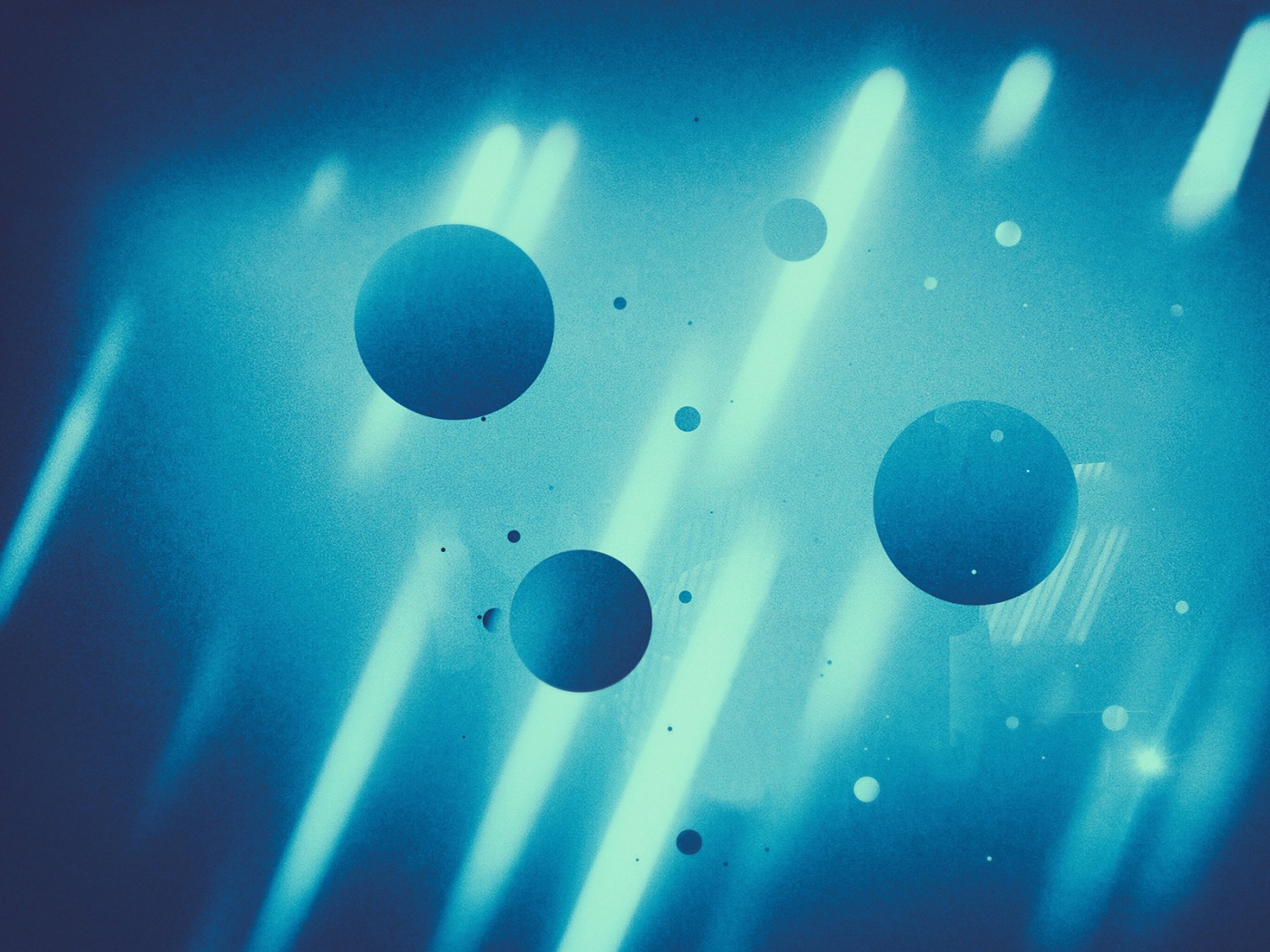 Абстрактные голубые сферы