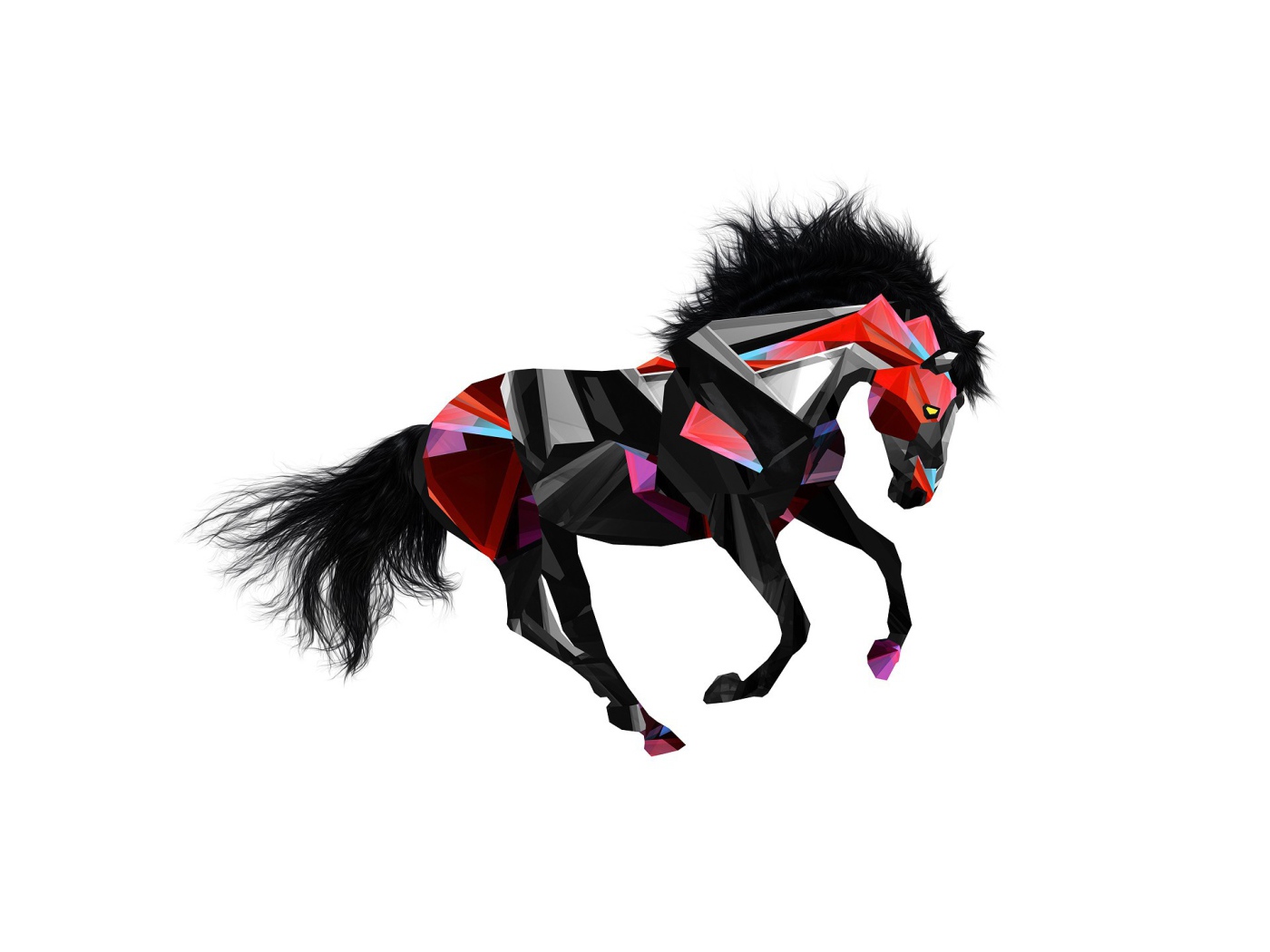 Черный конь, 3-Д графика