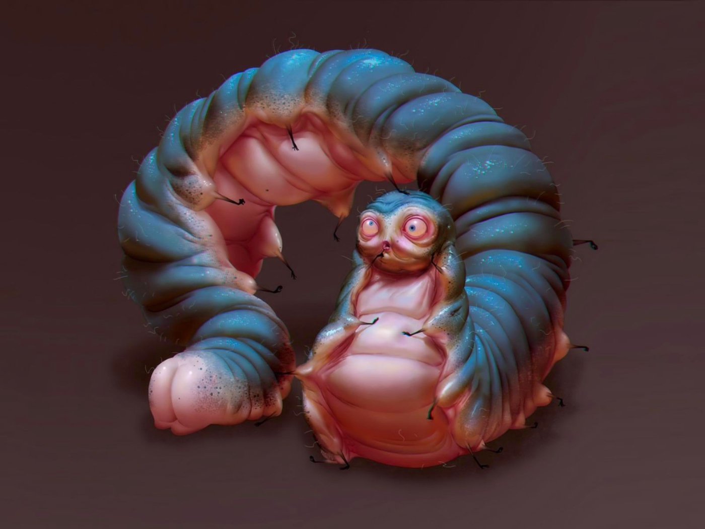 Гусеница, 3Д графика