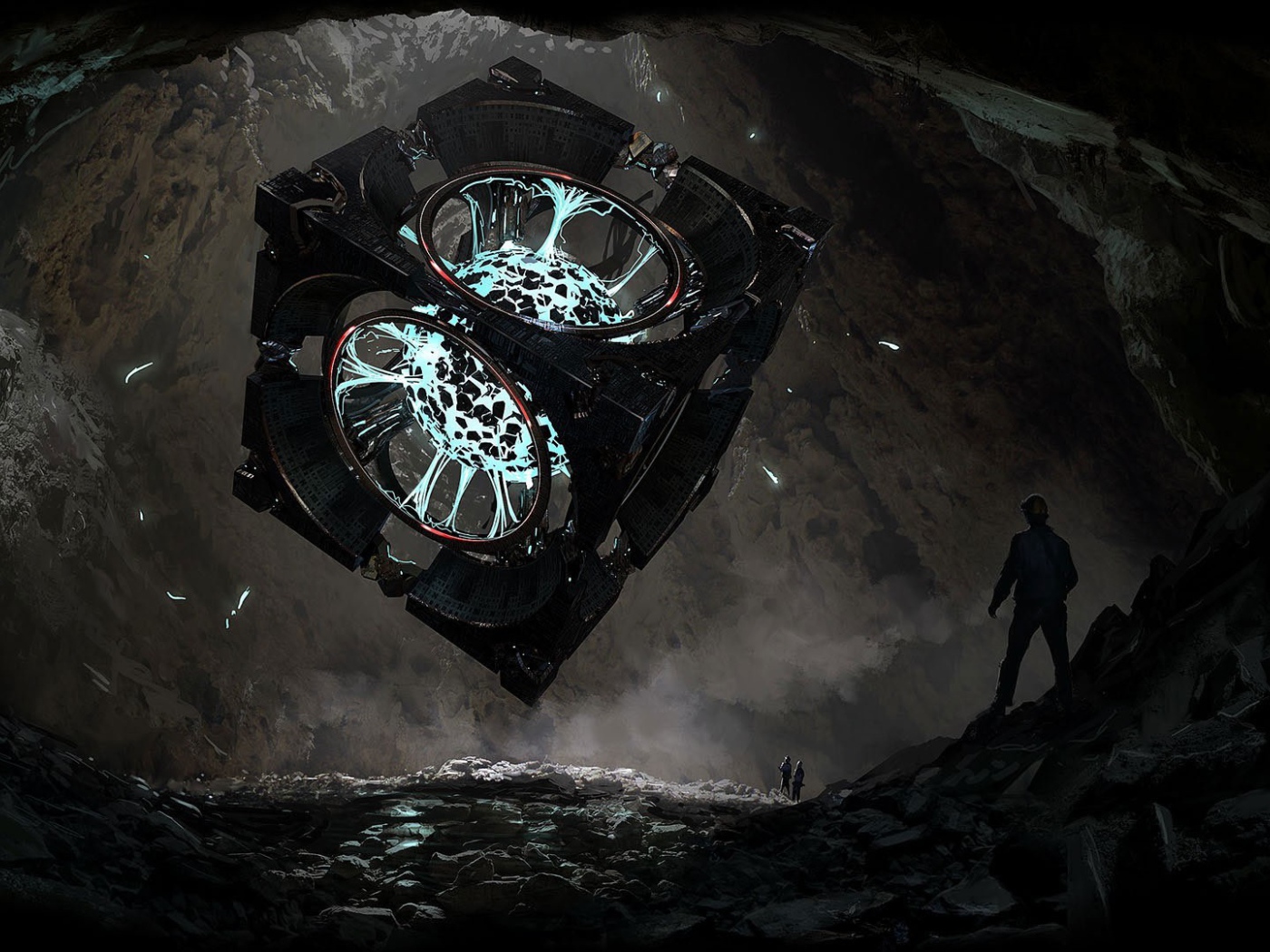 Энергетический куб в пещере