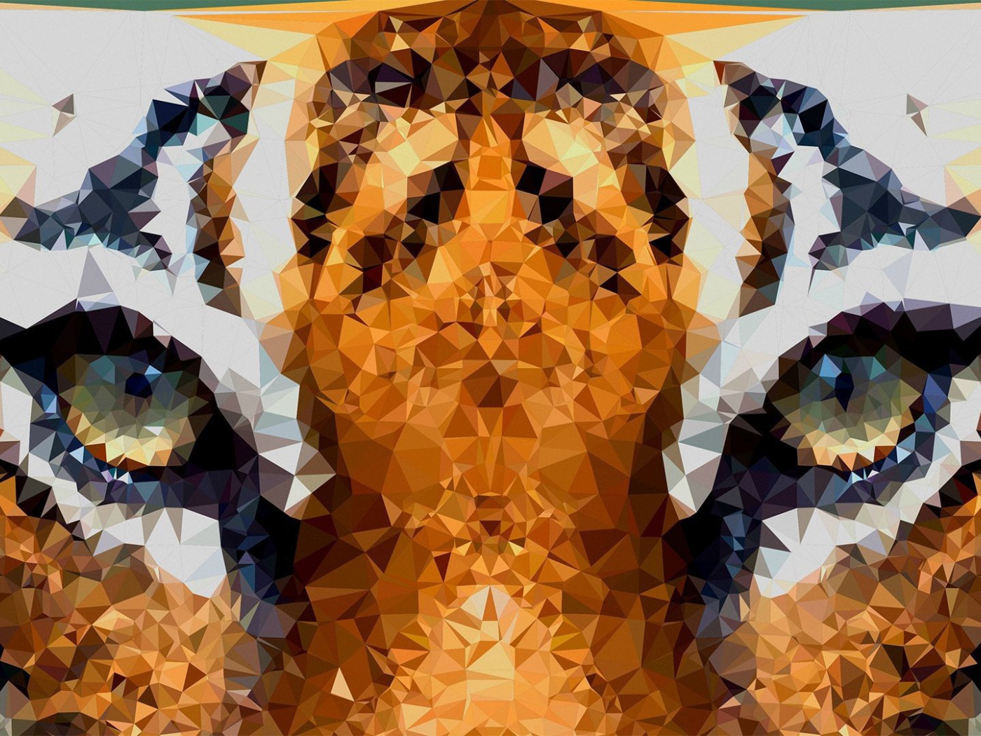 Морда тигра в 3Д графике