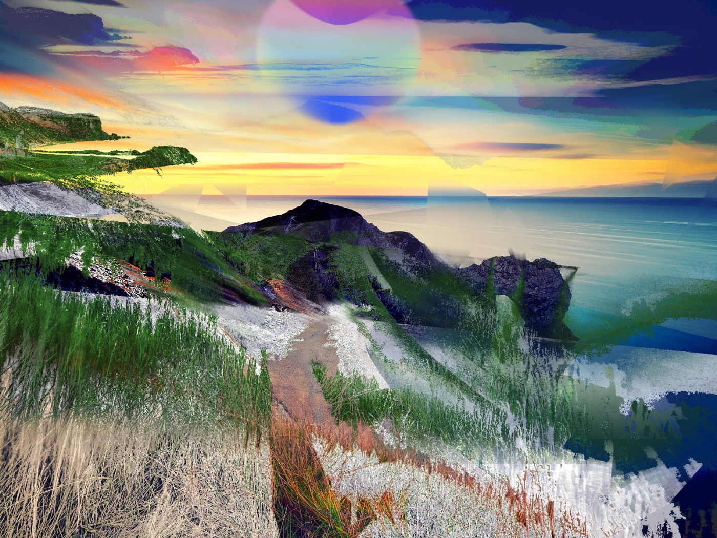 Психоделический морской пейзаж