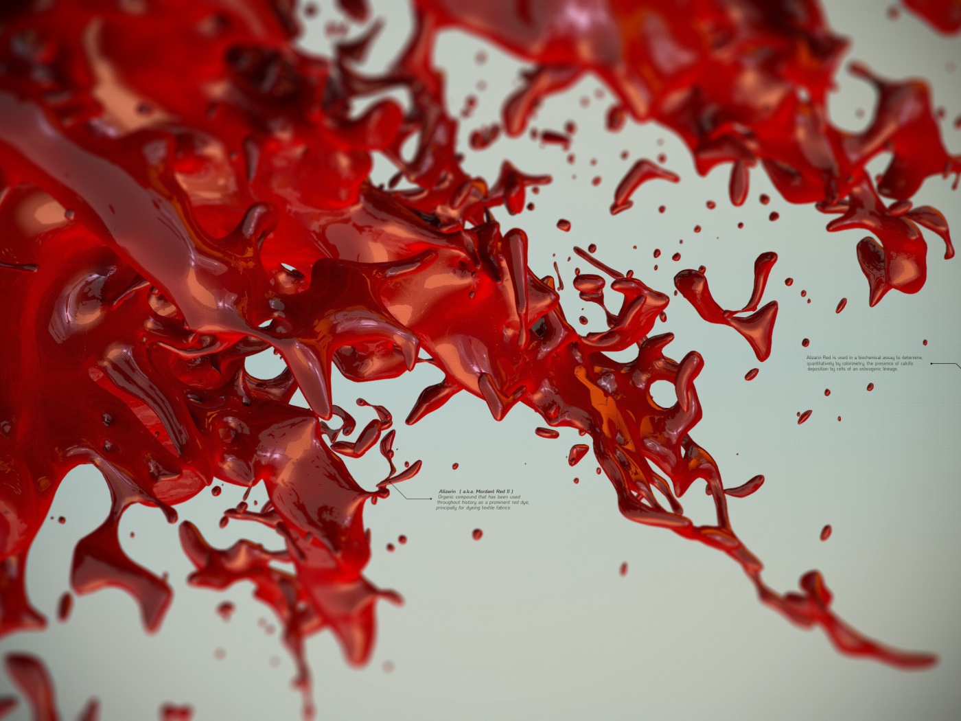 Красная кровь в 3-Д графике