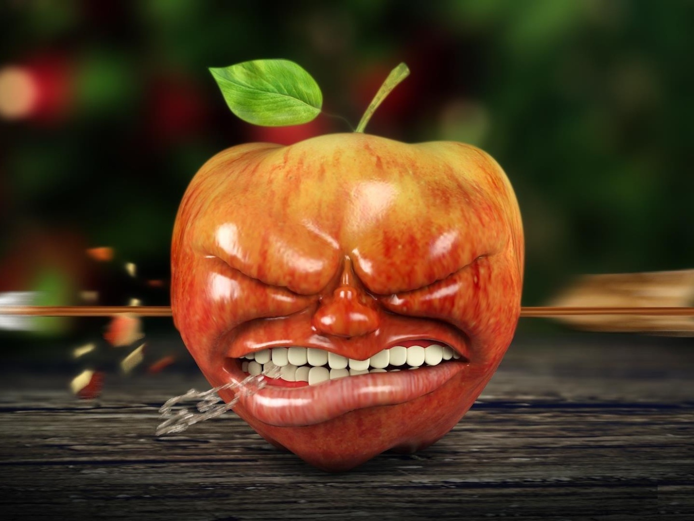 Грустное яблоко, 3Д модель