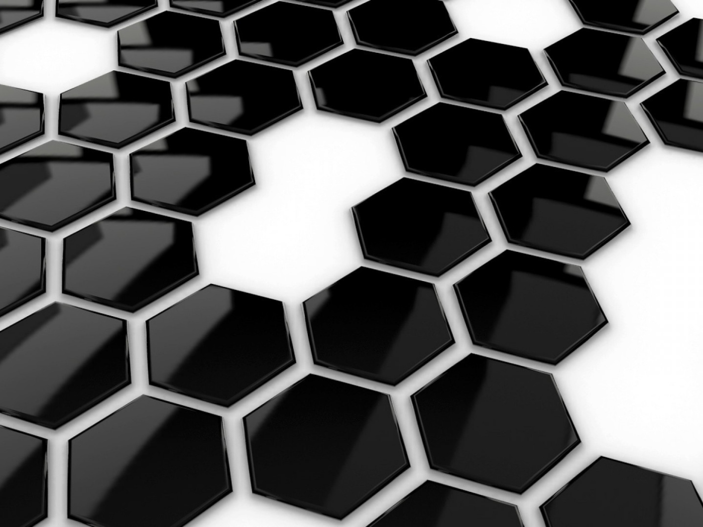Черная плитка в форме сот