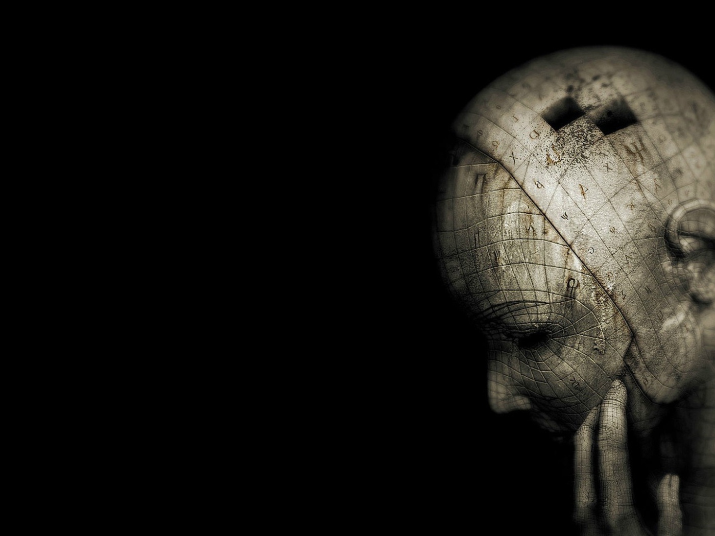 Голова из кубиков, 3Д графика