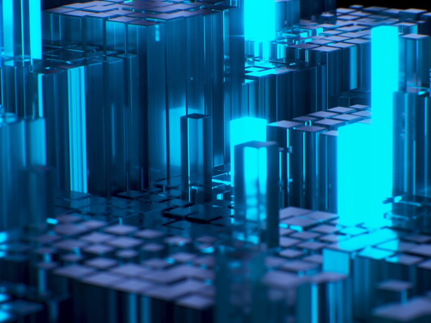 Структура из стеклянных брусков