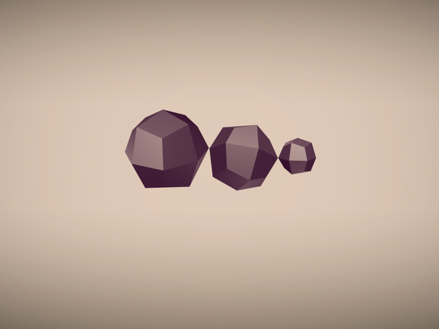 Три черных многогранника