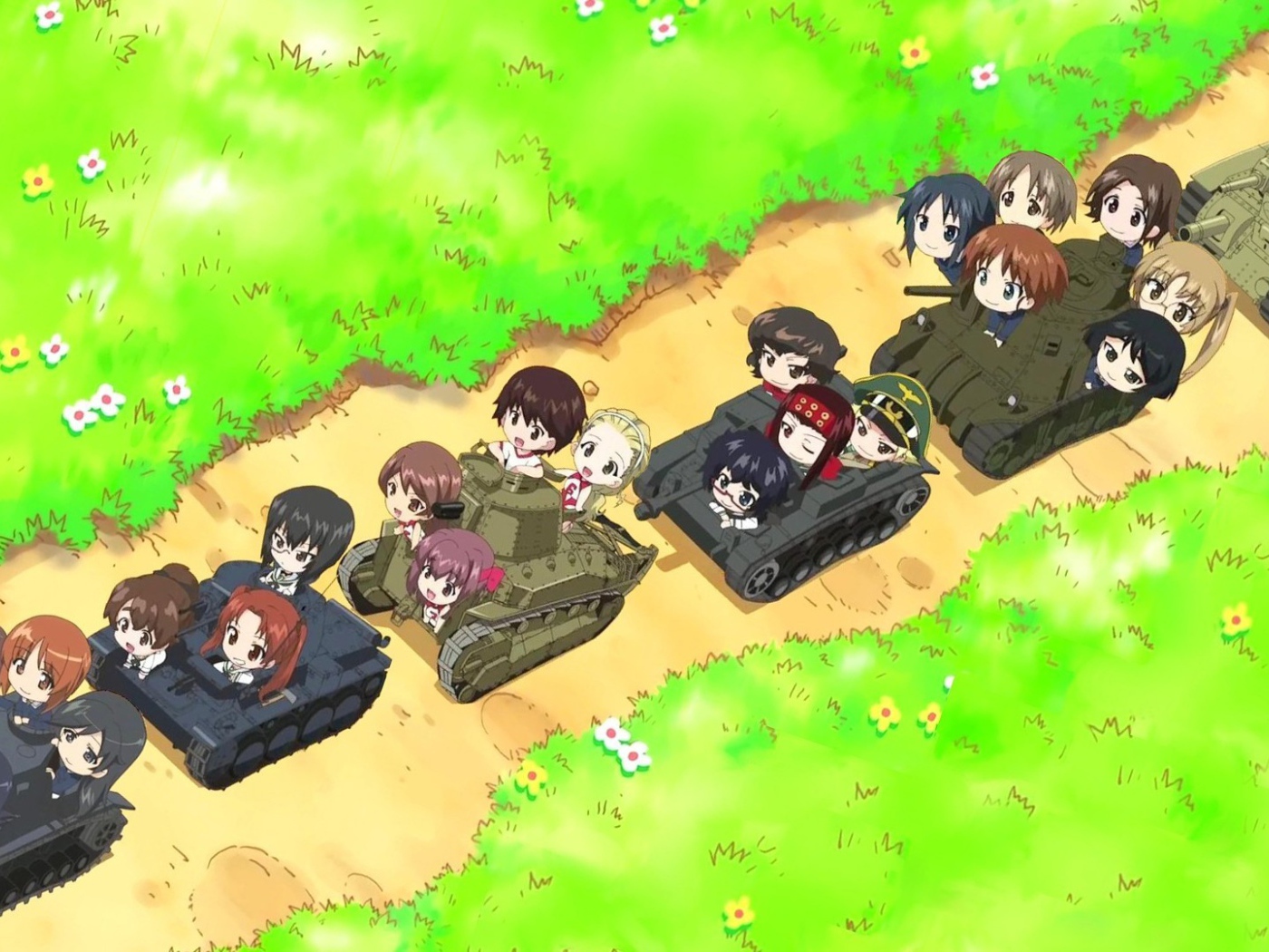 Герои аниме на танках