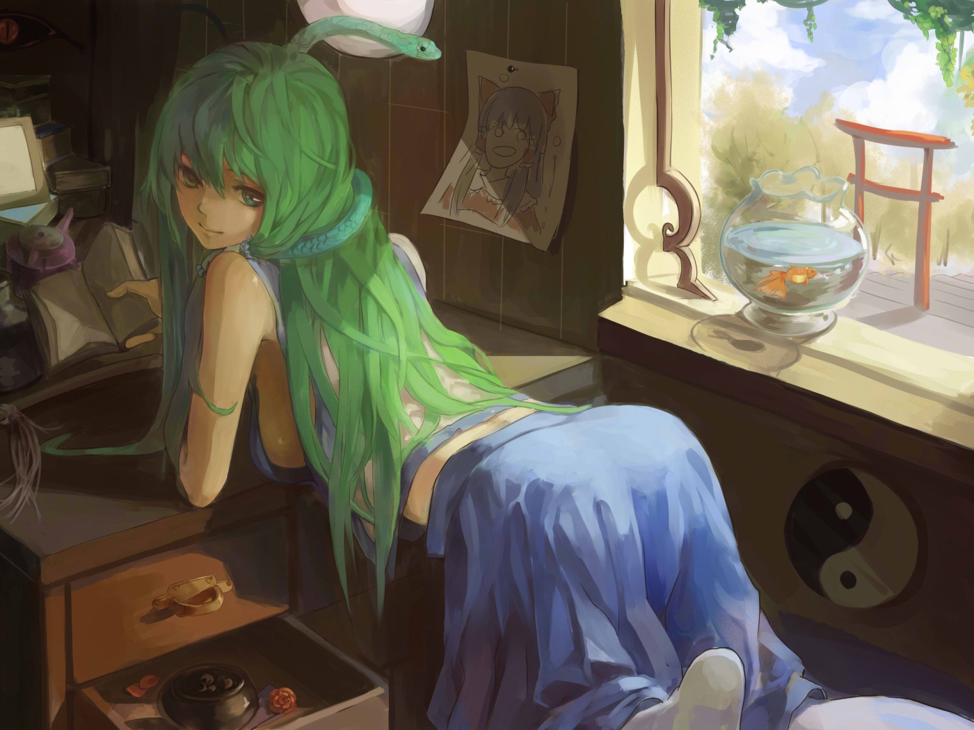 Девушка аниме Touhou Project