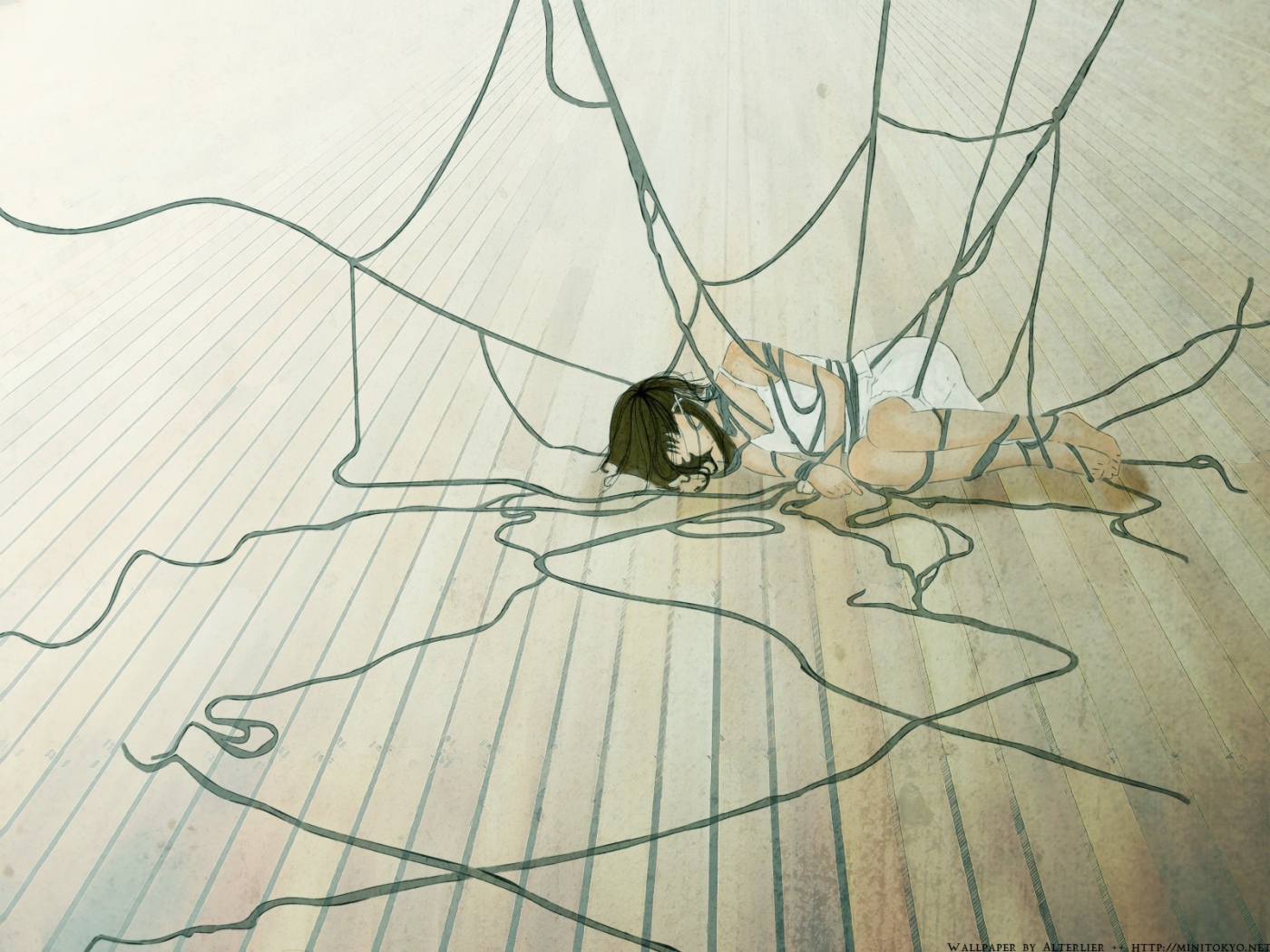 Девушка в сетях аниме