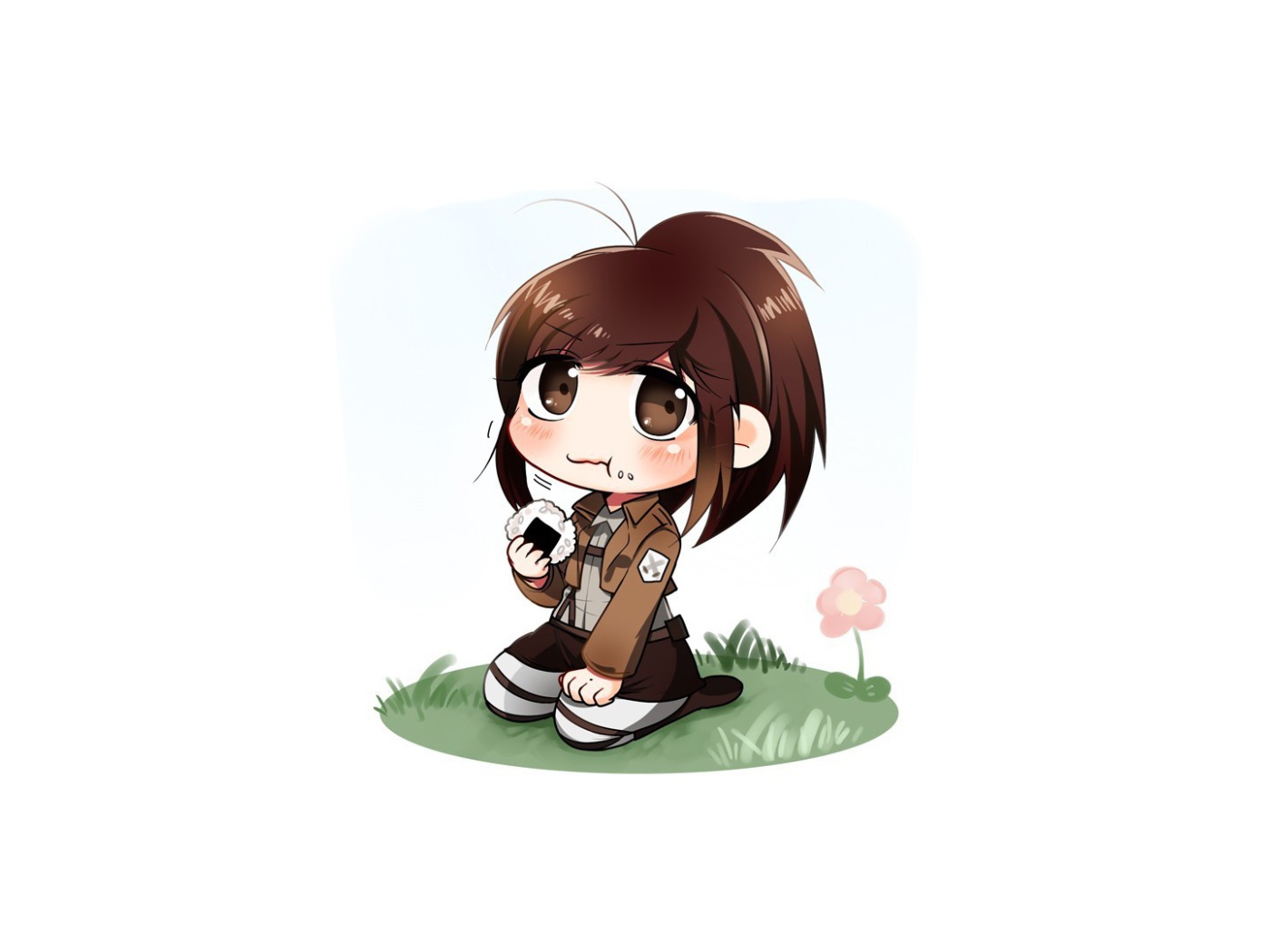 Девочка аниме из манги  Атака Титанов