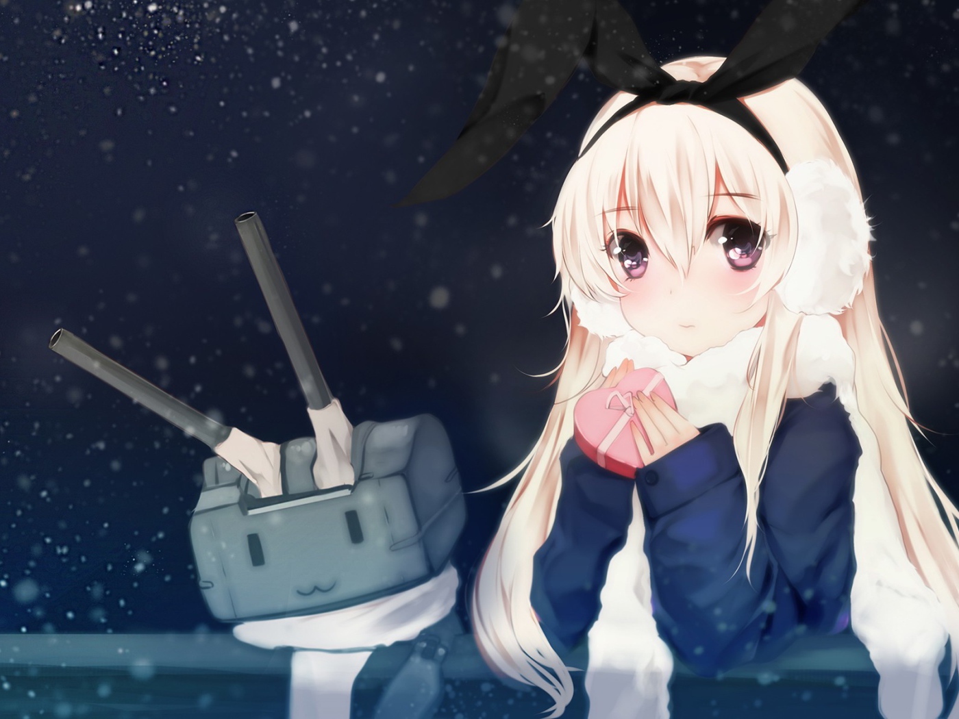 Девушка аниме с роботом