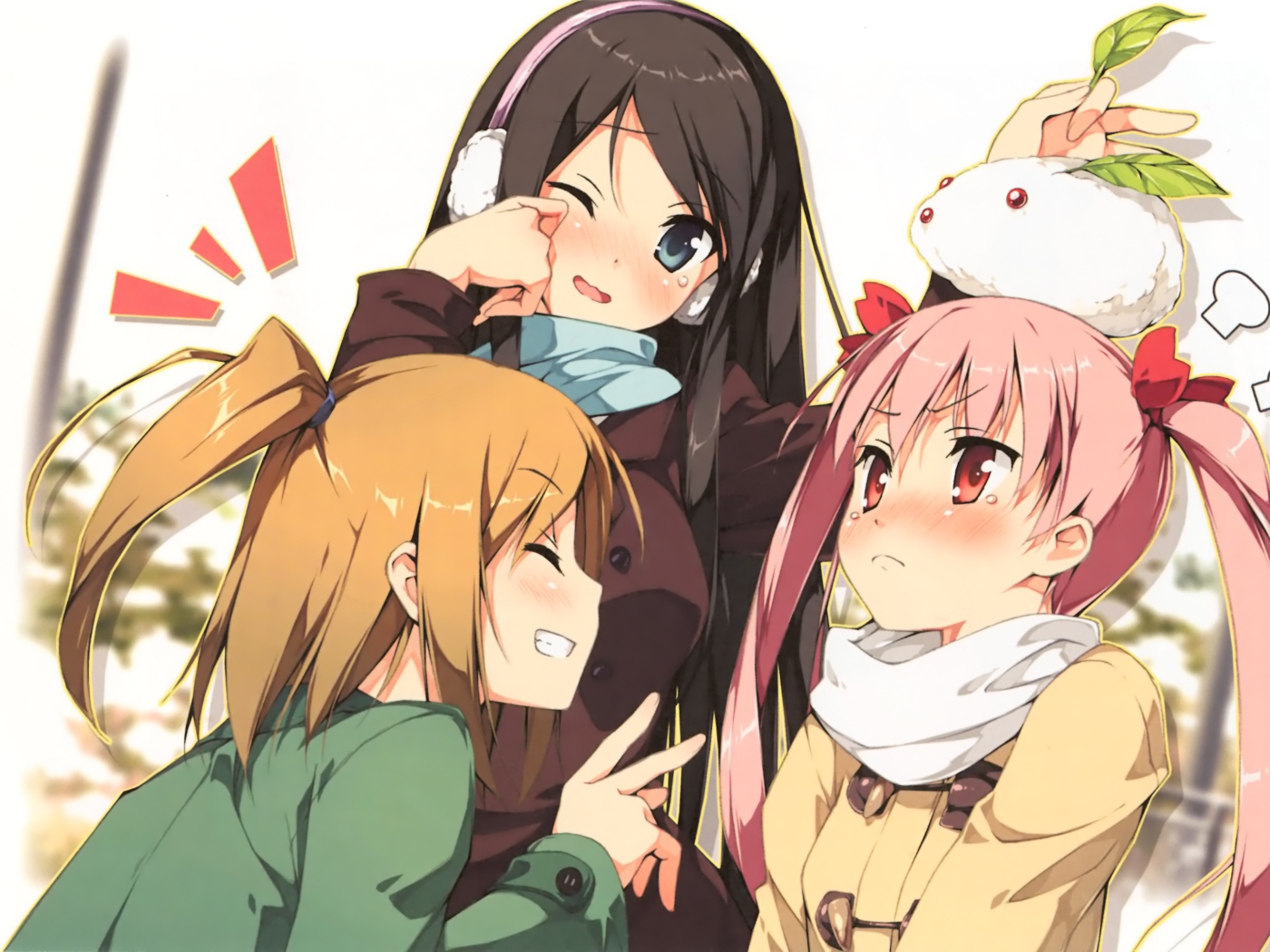 Девушки аниме с волосами разного цвета