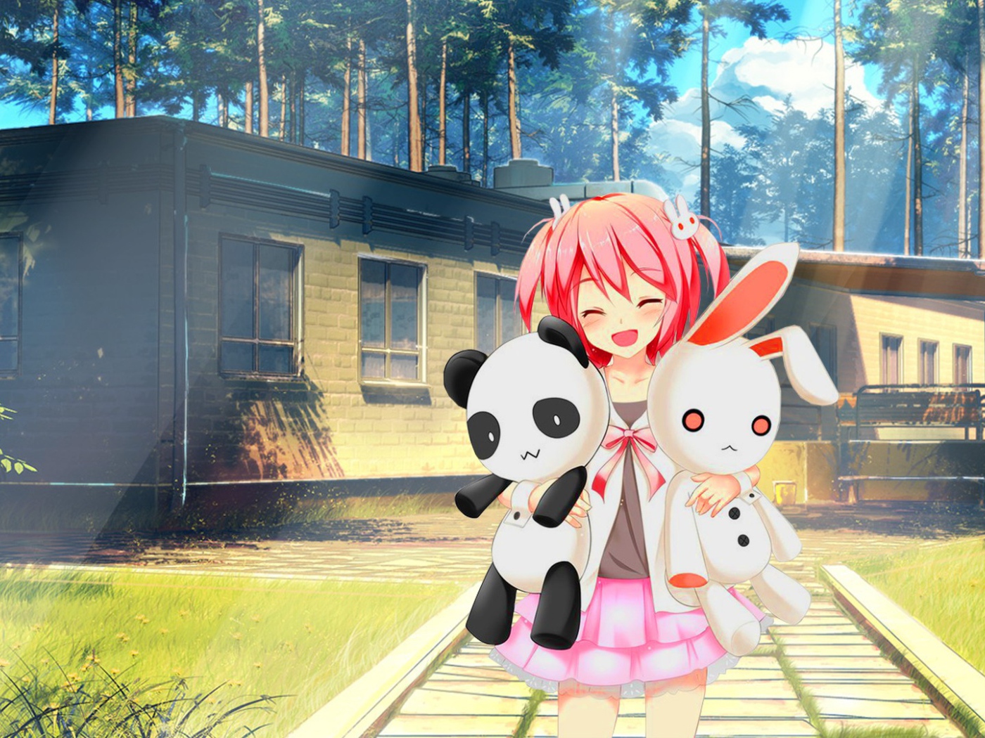 Девушка аниме ArseniXC с игрушками