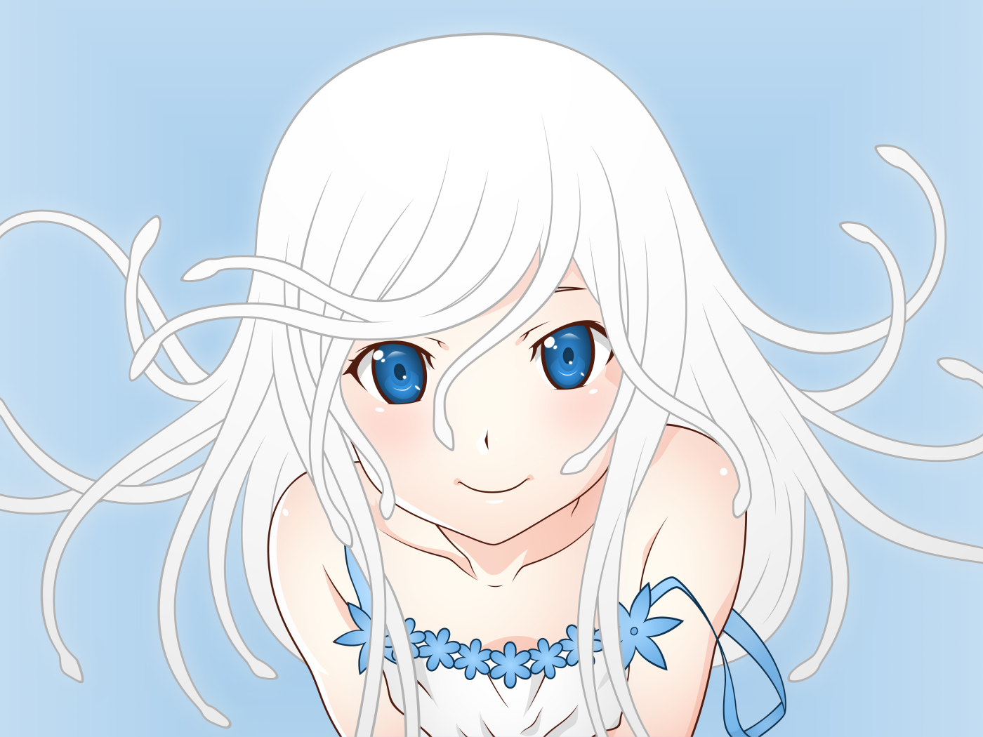 Белокурая девушка в аниме Monogatari Series