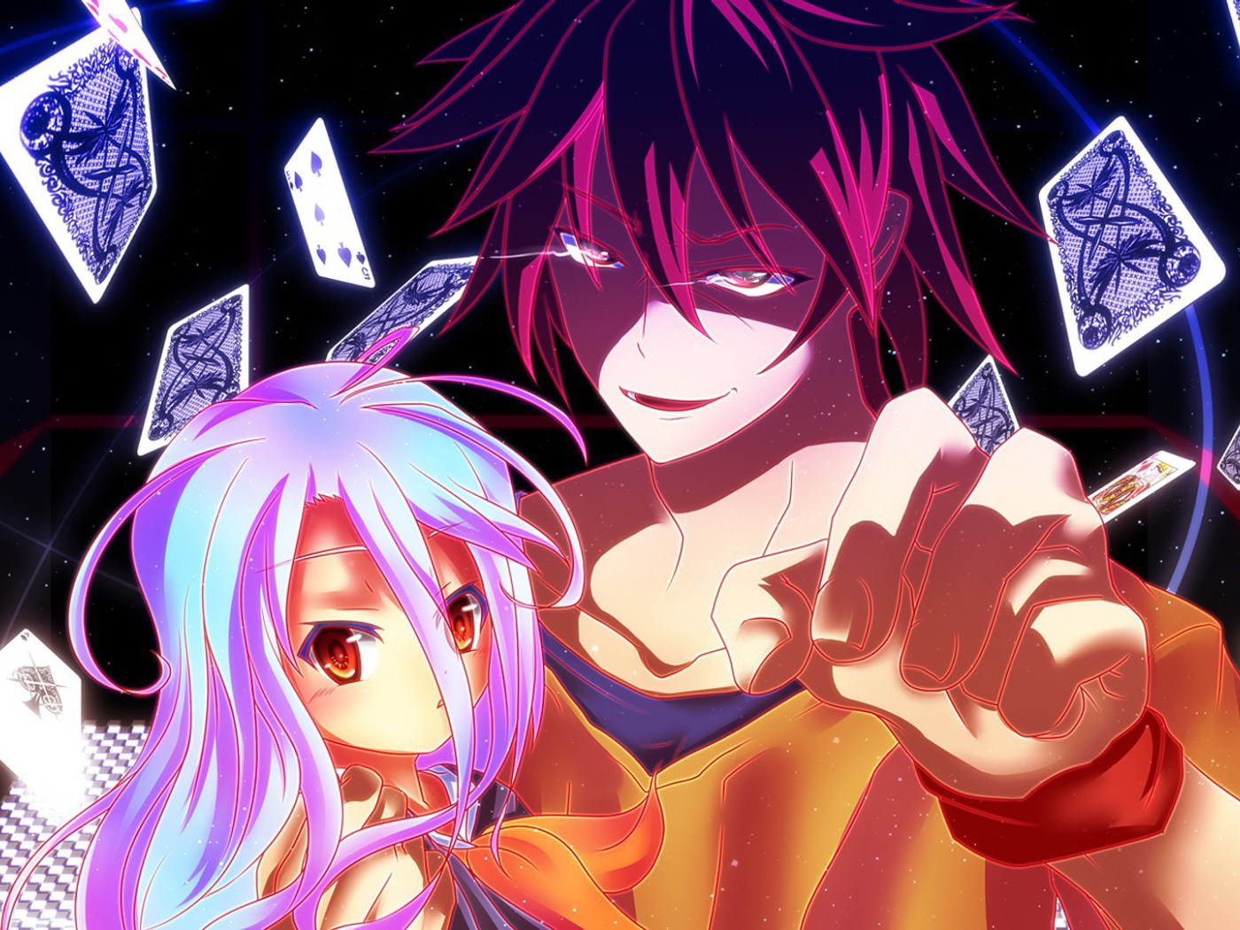 Парень и девушка из аниме Игра на выживание