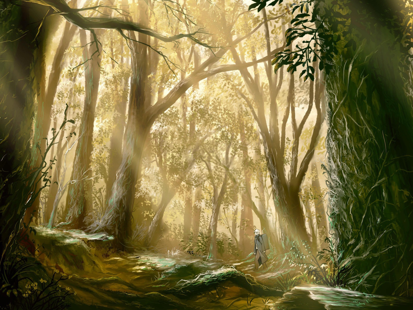 Светлый лес в аниме Мастер Муси
