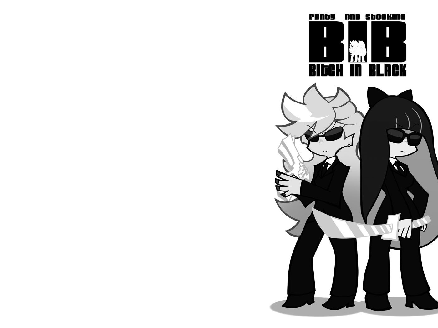 Девушки в черном из аниме Anarchy Panty