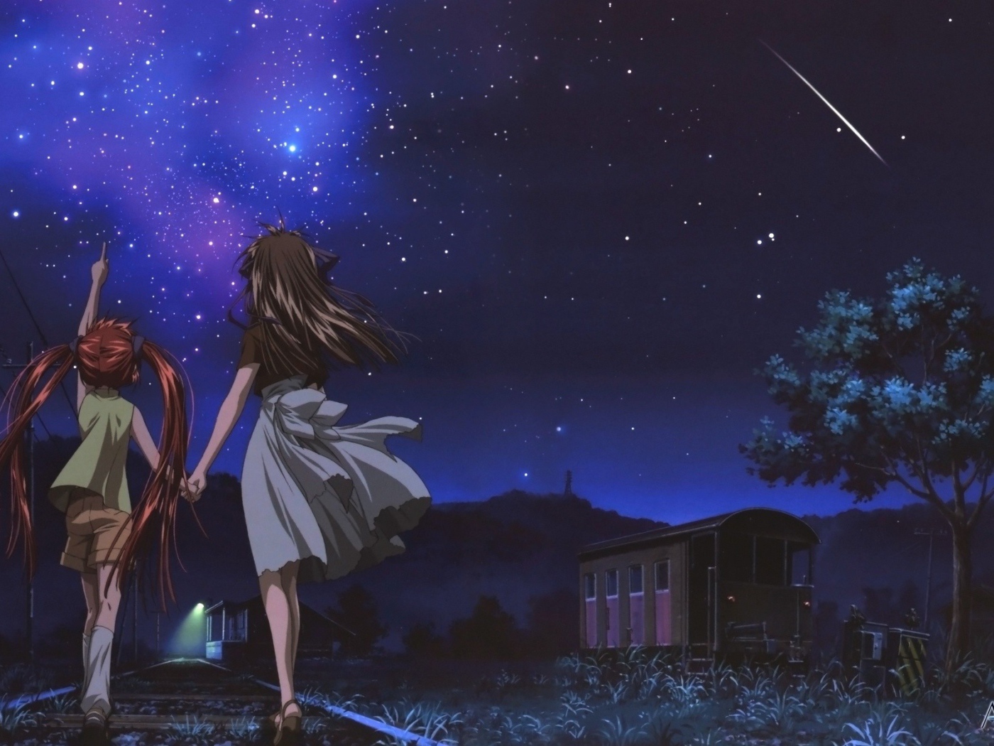 Девочки смотрят на звезды, аниме