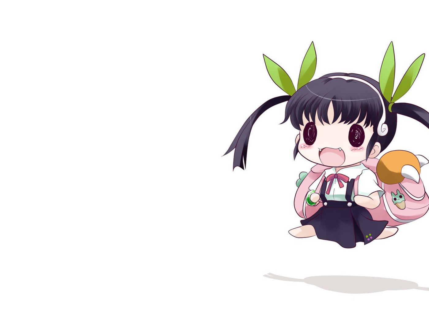 Маленькая девочка аниме с портфелем