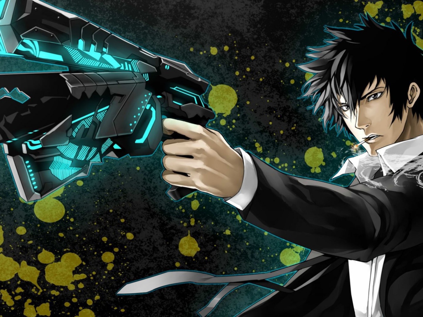 Парень с пистолетом из аниме Psycho-Pass