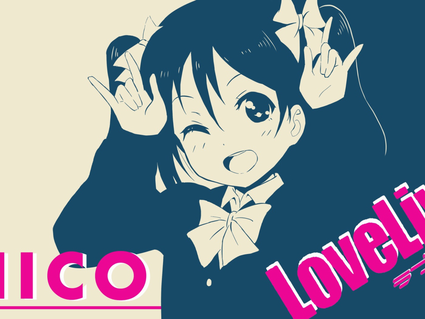 Нико на постере аниме Love Live
