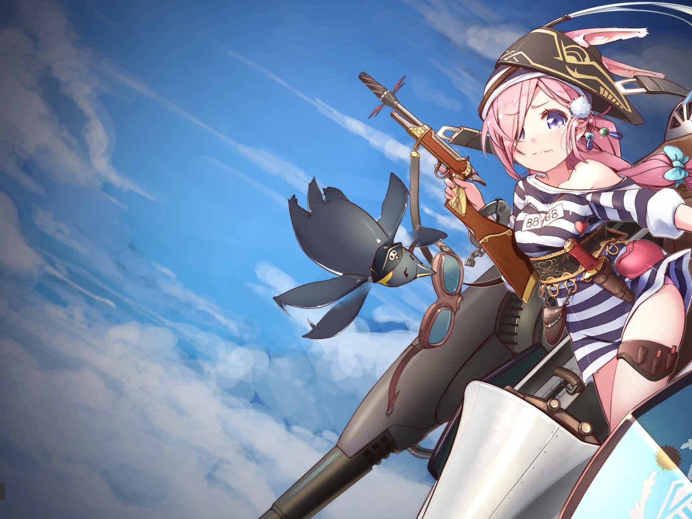 Девушка пират в аниме Кэмономими