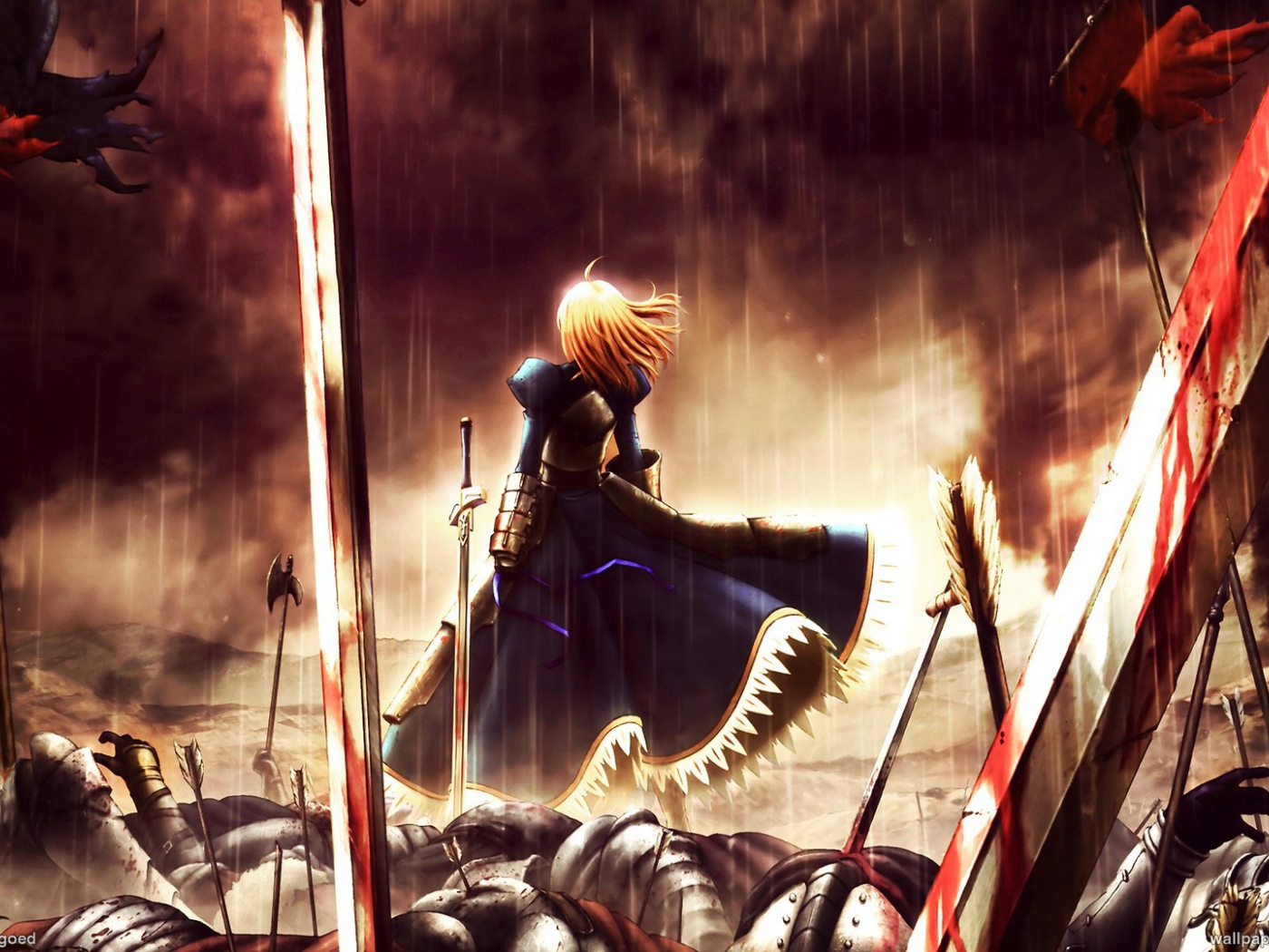 Дождь после битвы, аниме Ночь прибытия