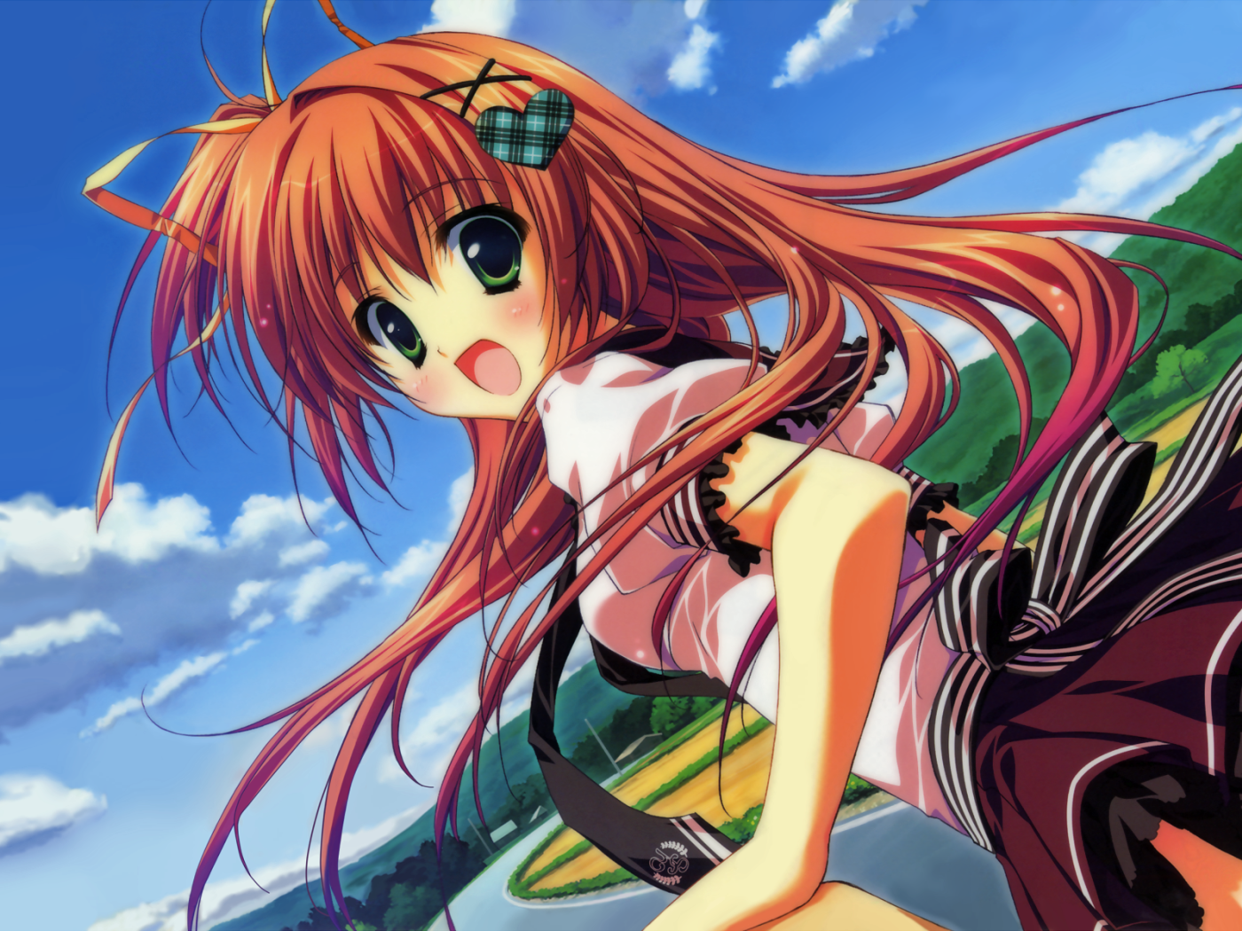 Рыжая девушка из аниме Мост в звездное небо