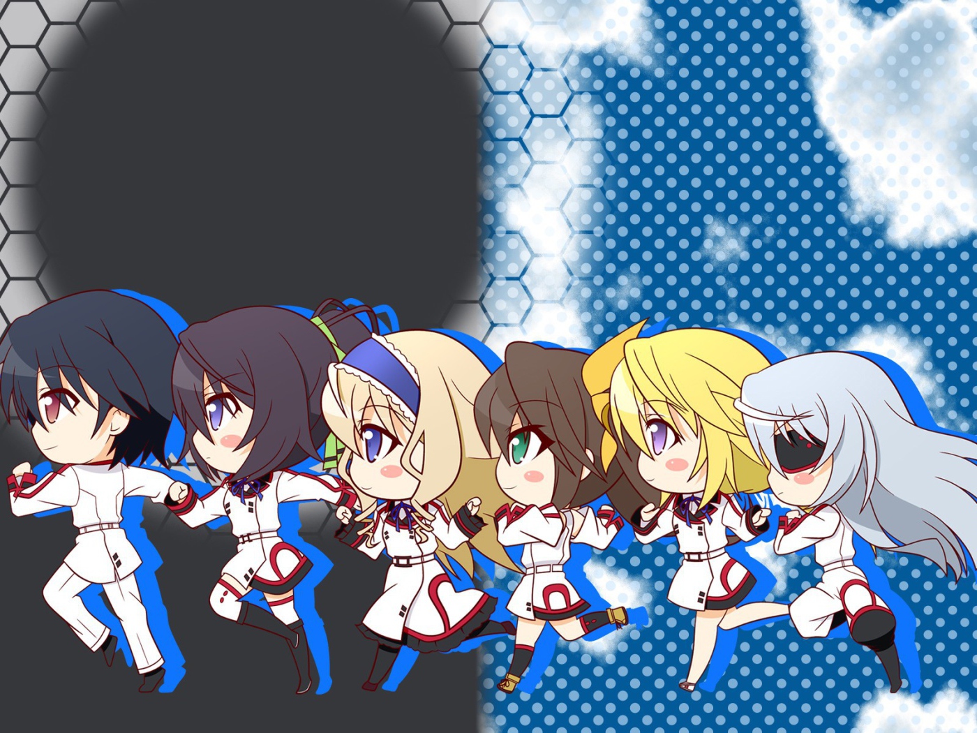 Бегущие персонажи аниме Бесконечные небеса