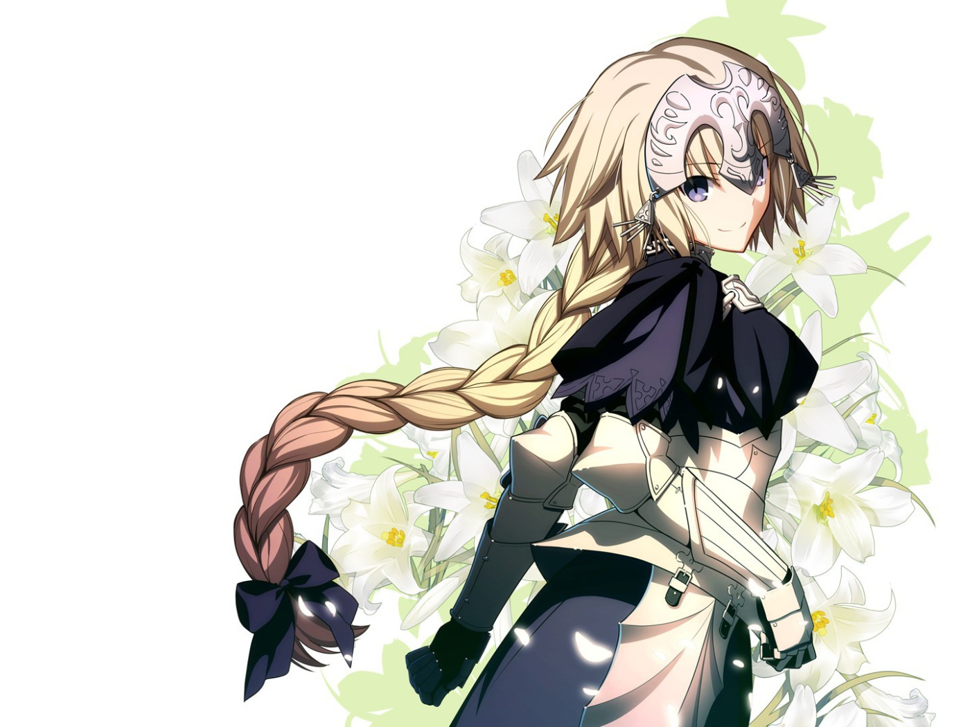 Коса на голове девушки аниме Ночь прибытия